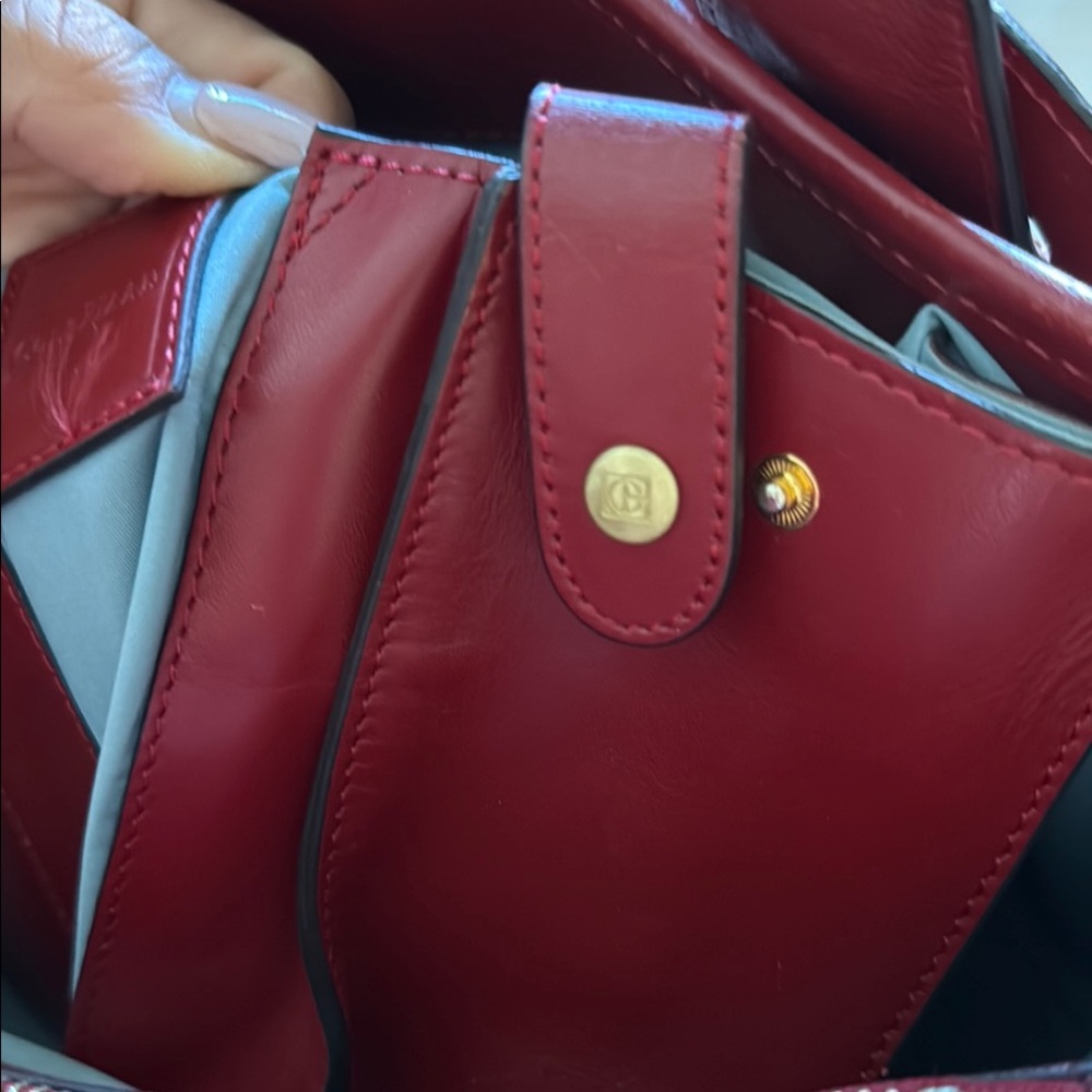 Elegant Cole Haan Red Leather Women's Bag